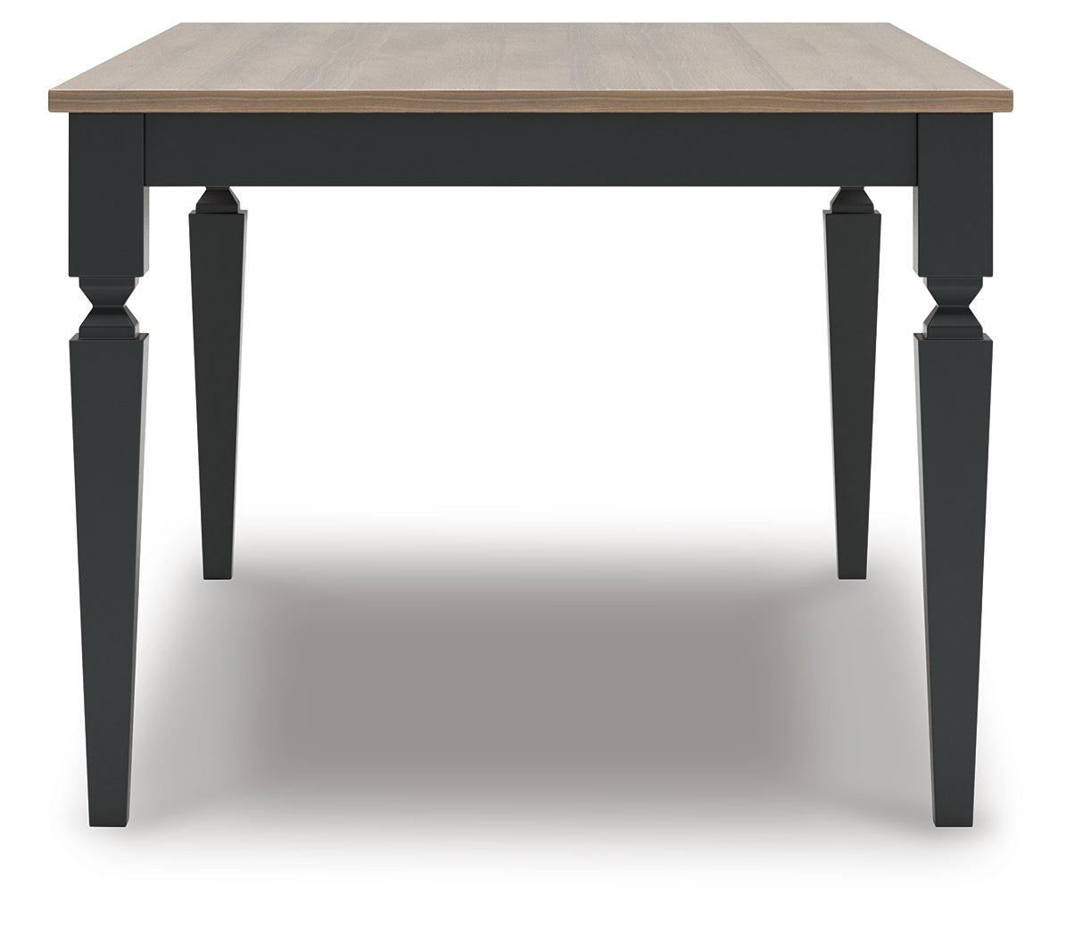 Brenkerton Grayish Brown/Black Dining Table and 6 Chairs
