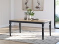 Brenkerton Grayish Brown/Black Rectangular Dining Room Table