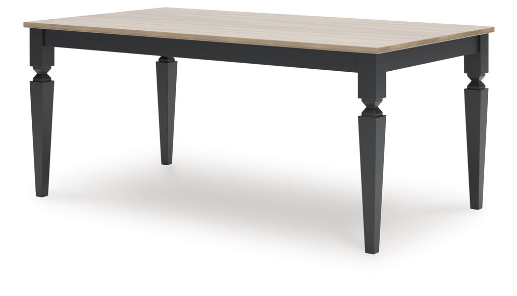 Brenkerton Grayish Brown/Black Rectangular Dining Room Table