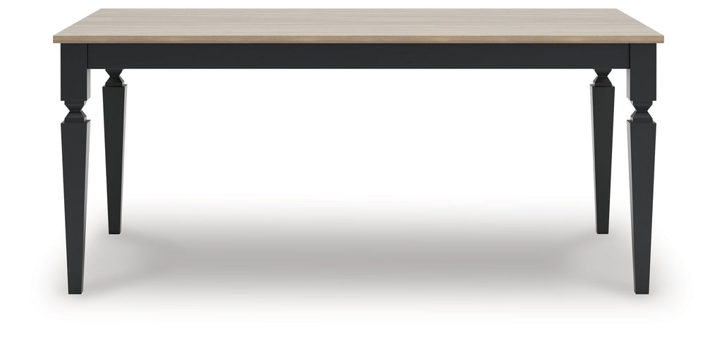 Brenkerton Grayish Brown/Black Rectangular Dining Room Table