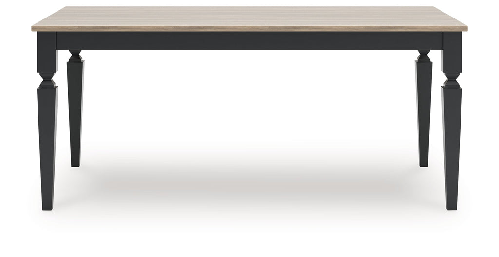 Brenkerton Grayish Brown/Black Rectangular Dining Room Table