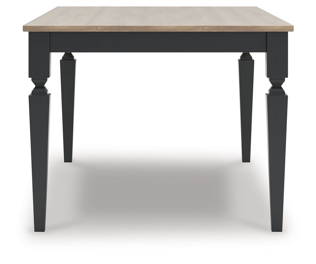 Brenkerton Grayish Brown/Black Rectangular Dining Room Table