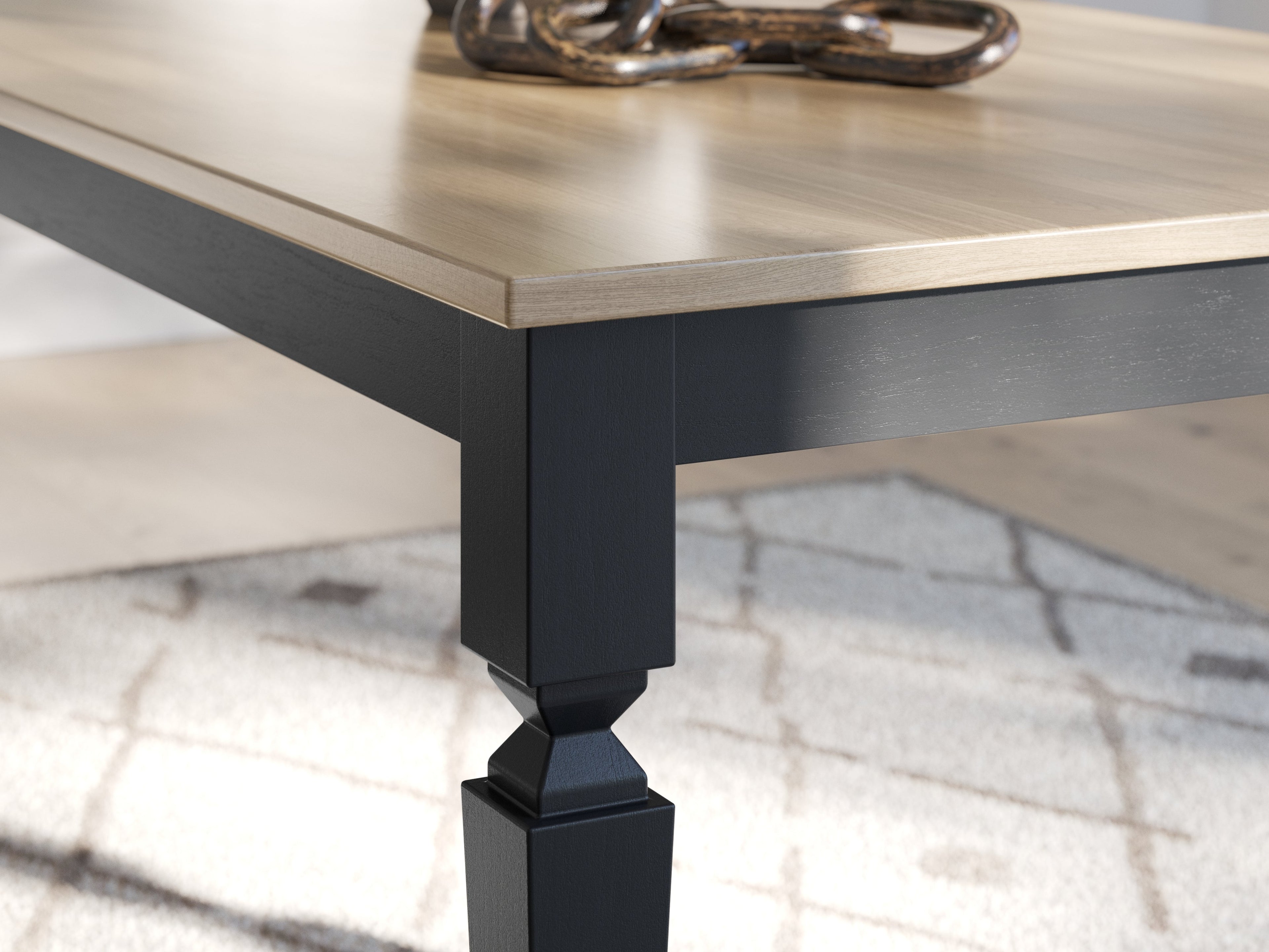Brenkerton Grayish Brown/Black Rectangular Dining Room Table