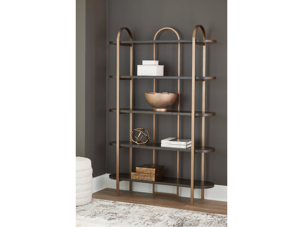 Brentmour Brown & Gold Bookcase