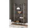 Brentmour Brown & Gold Bookcase