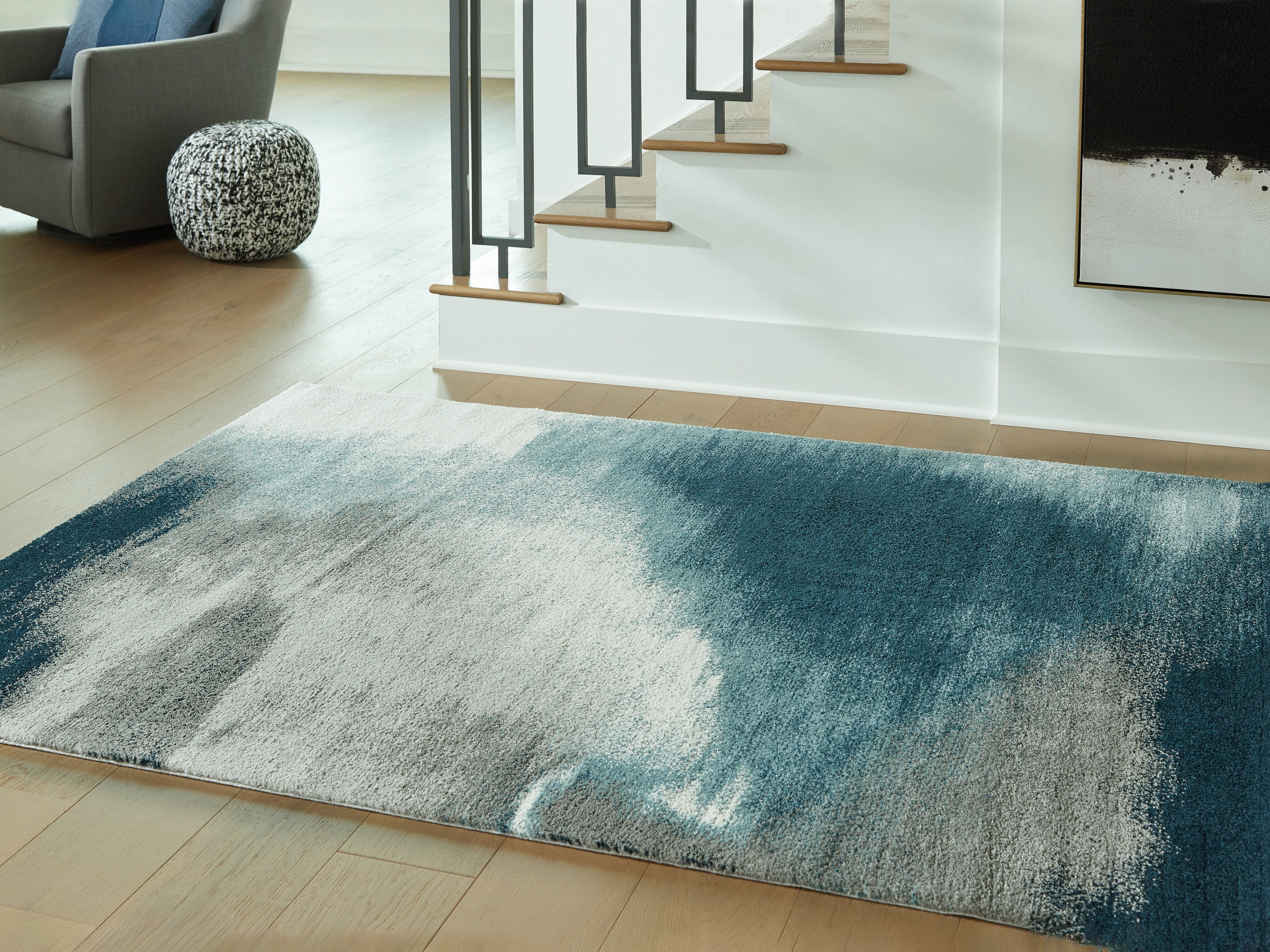 Brentward Blue/Gray/Ivory 5' x 7' Rug