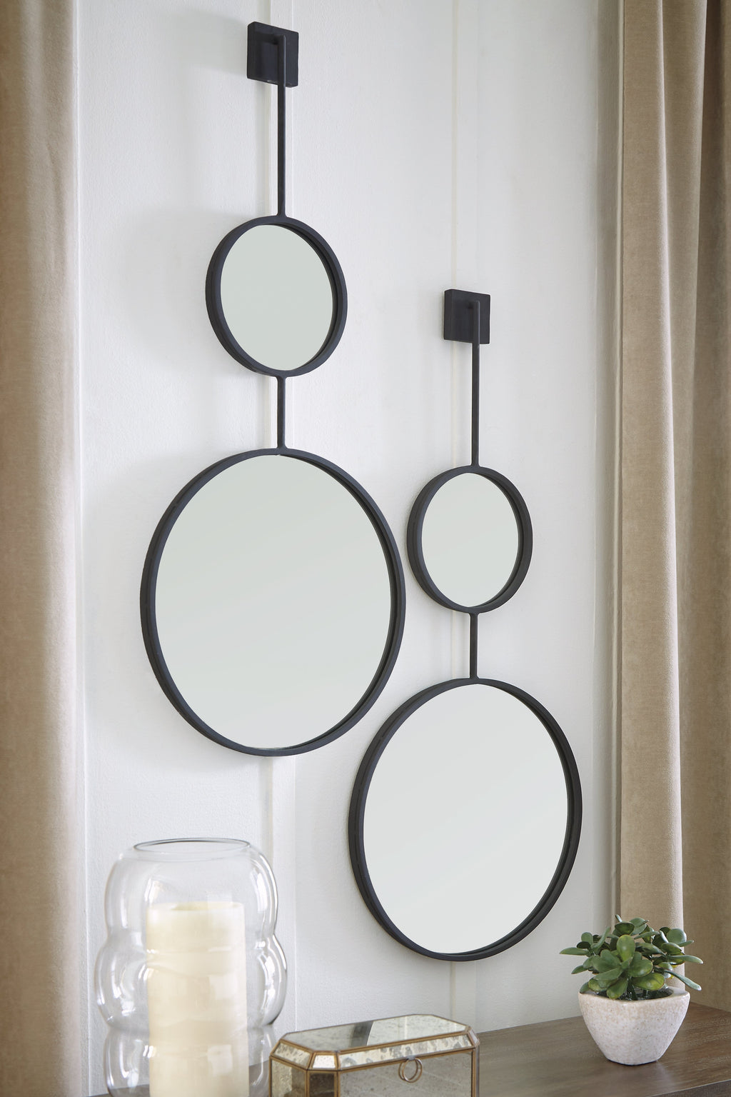 Brewer Black Accent Wall Mirror