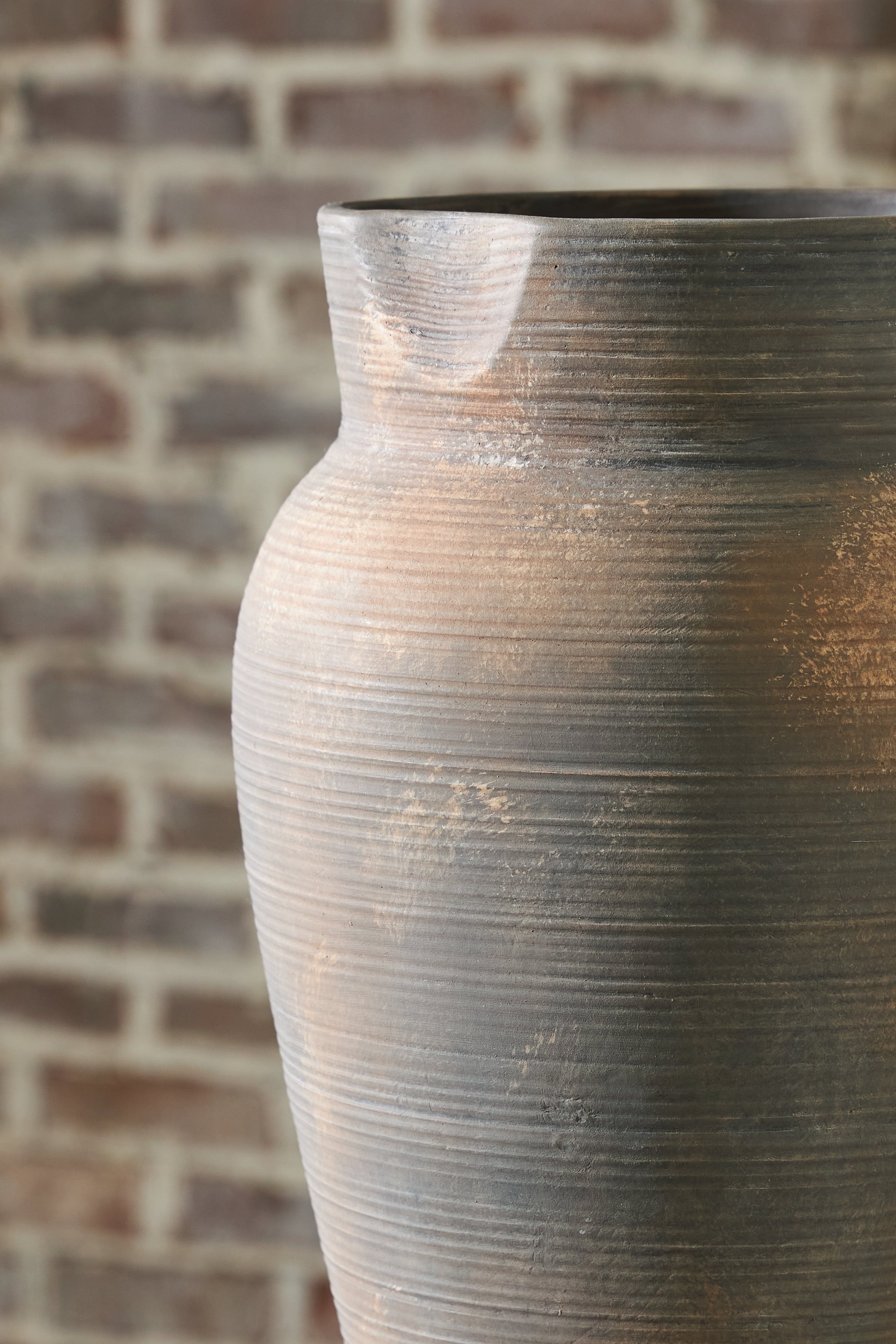 Brickmen Gray Vase (15.25" H)