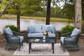 Bridges Beach Gray Love/Chairs/Table Set (Set of 4)