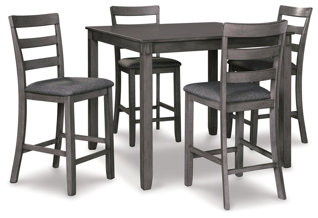 Bridson Gray Counter Height Dining Room Set (Set of 5)