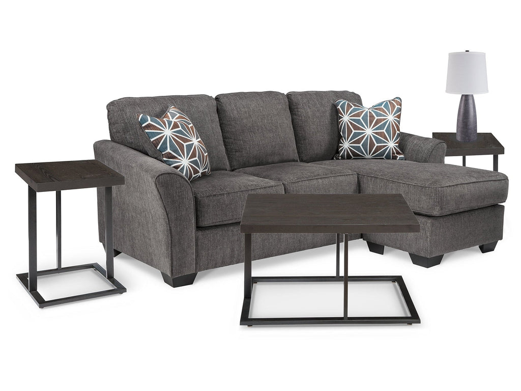 Brise Gray Sofa Chaise, Occasional Tables and Lamps