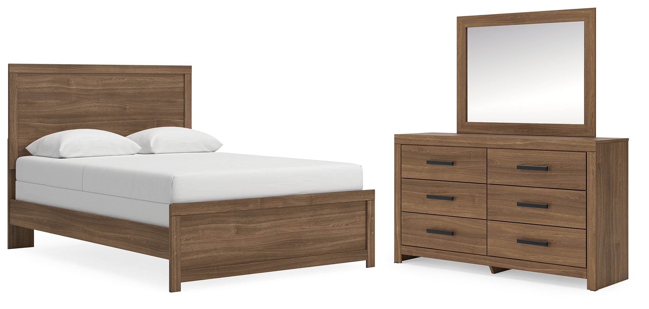 Broachmyn Auburn Queen Panel Bed, Dresser and Mirror