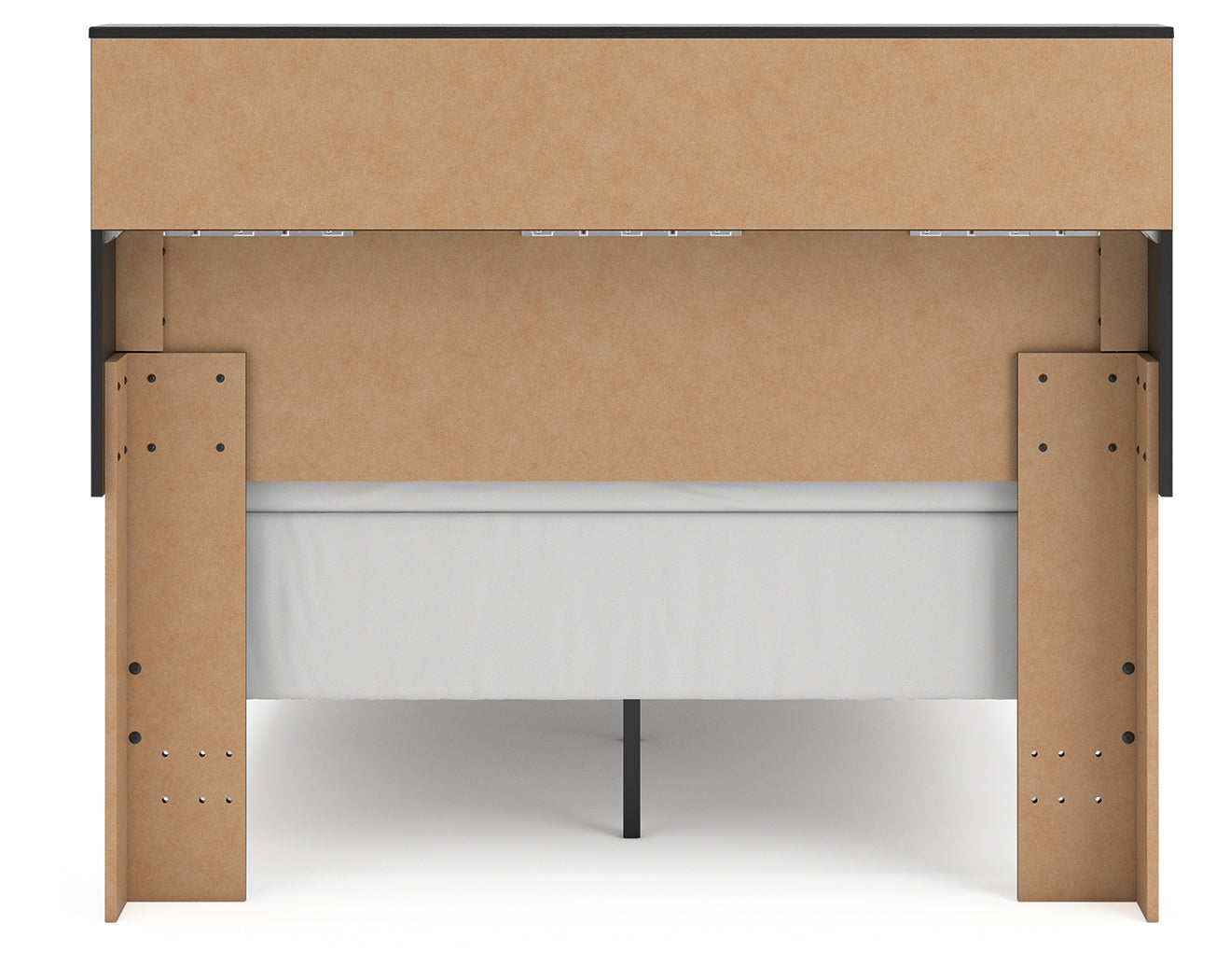 Broachmyn Black/Gray Full Bookcase Bed, Dresser and Mirror