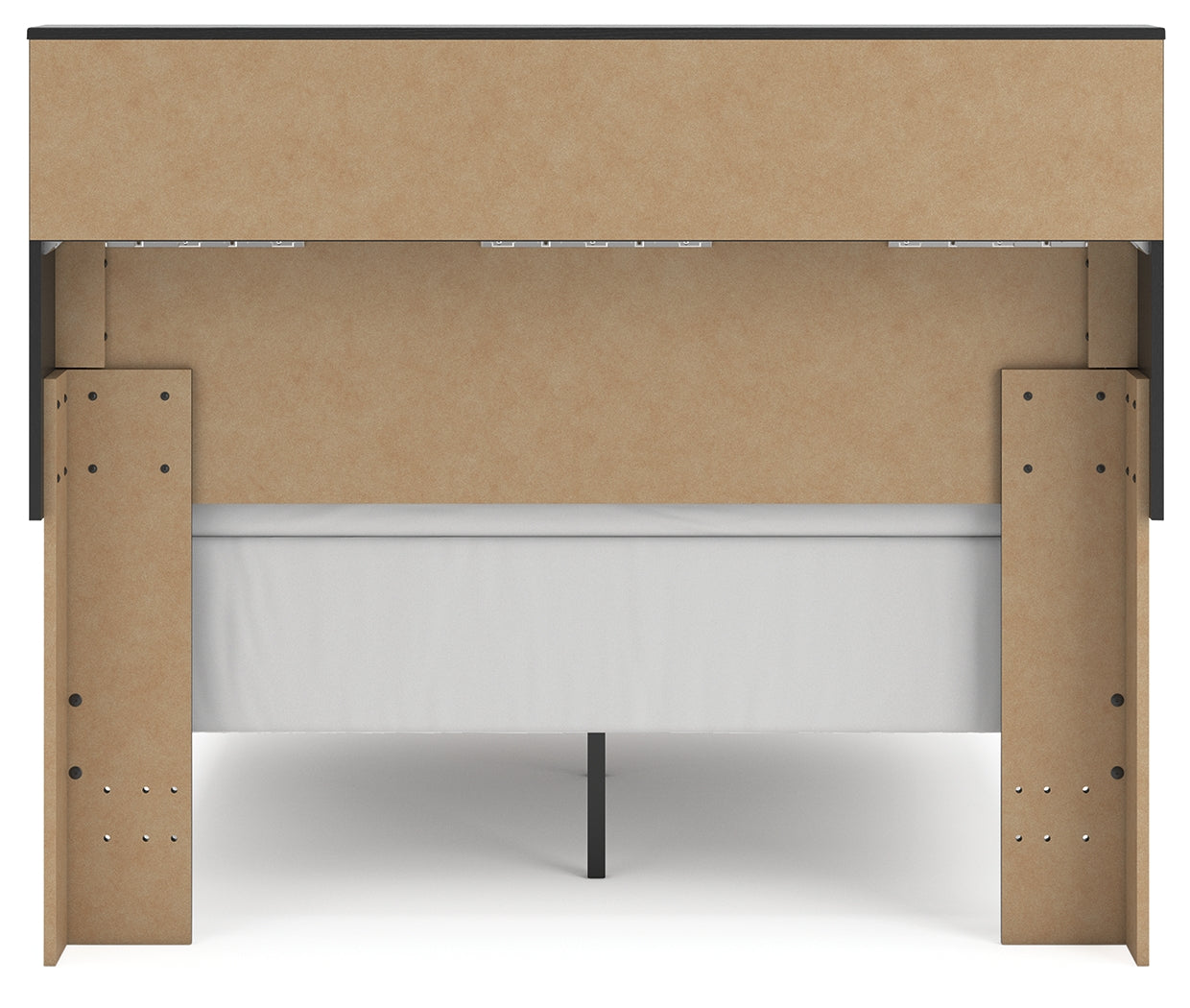 Broachmyn Black/Gray Full Bookcase Bed