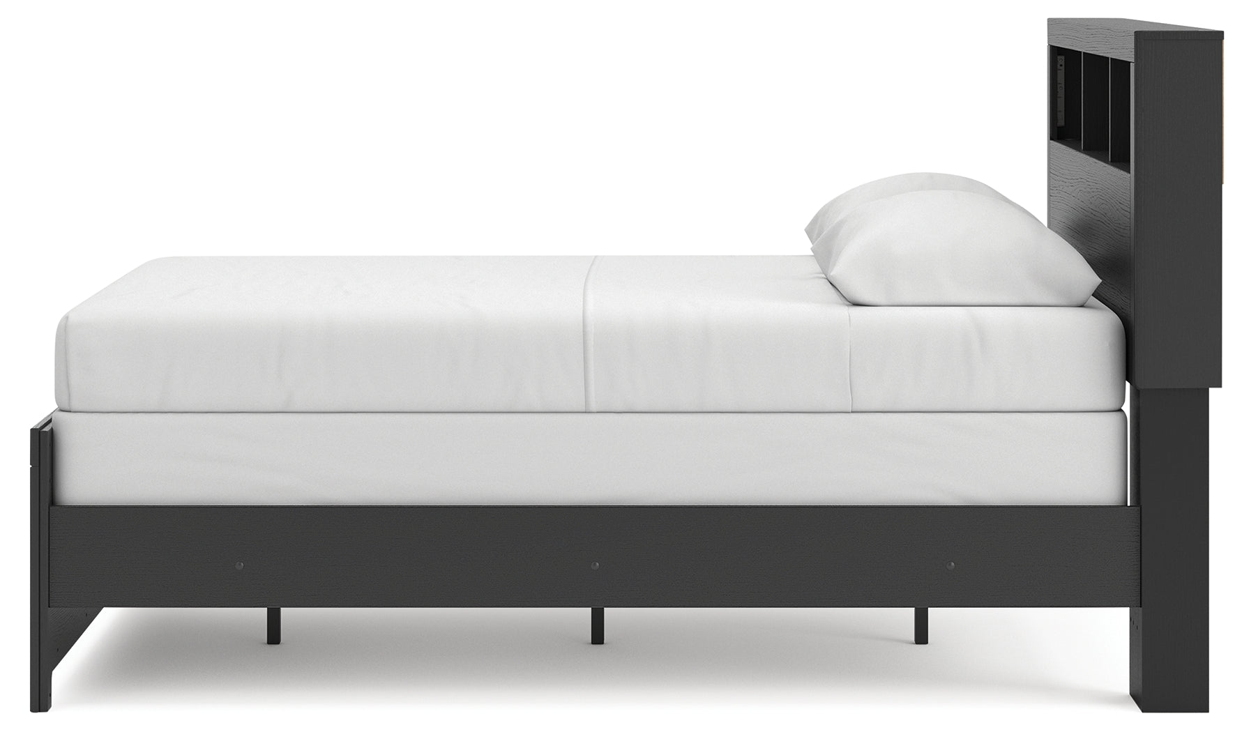 Broachmyn Black/Gray Full Bookcase Bed