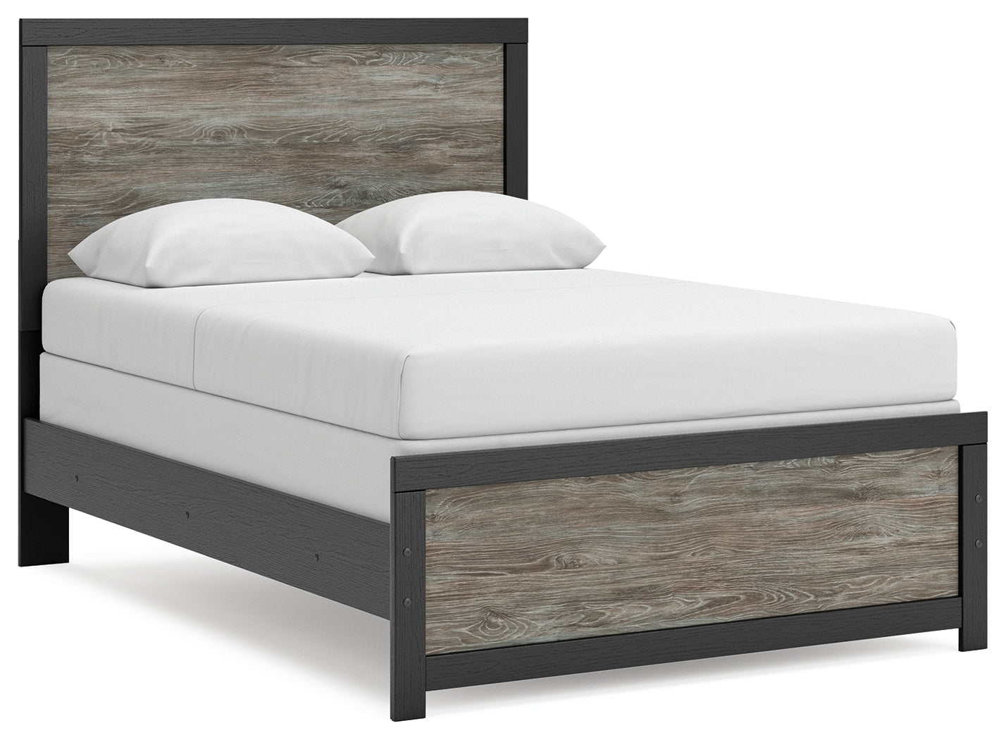 Broachmyn Black/Gray Full Panel Bed, Dresser and Mirror