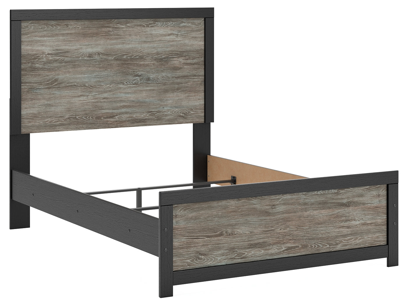 Broachmyn Black/Gray Full Panel Bed, Dresser and Mirror