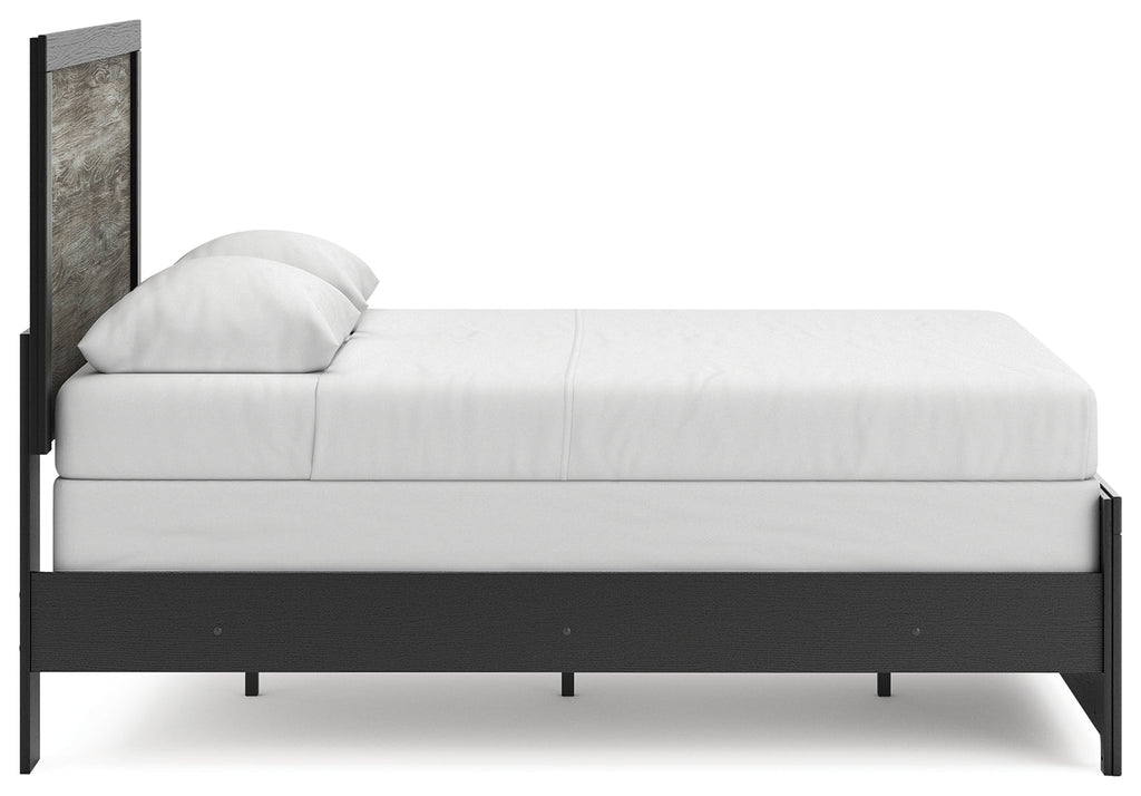 Broachmyn Black/Gray Full Panel Bed, Dresser and Mirror