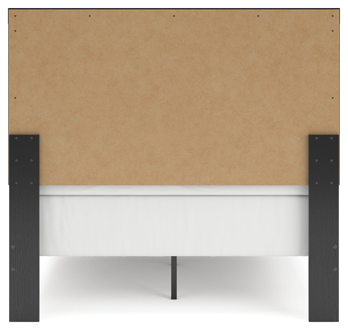 Broachmyn Black/Gray Full Panel Bed, Dresser and Mirror