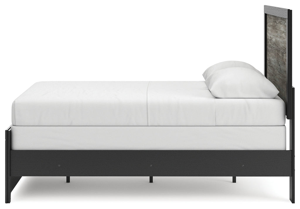 Broachmyn Black/Gray Full Panel Bed, Dresser and Mirror