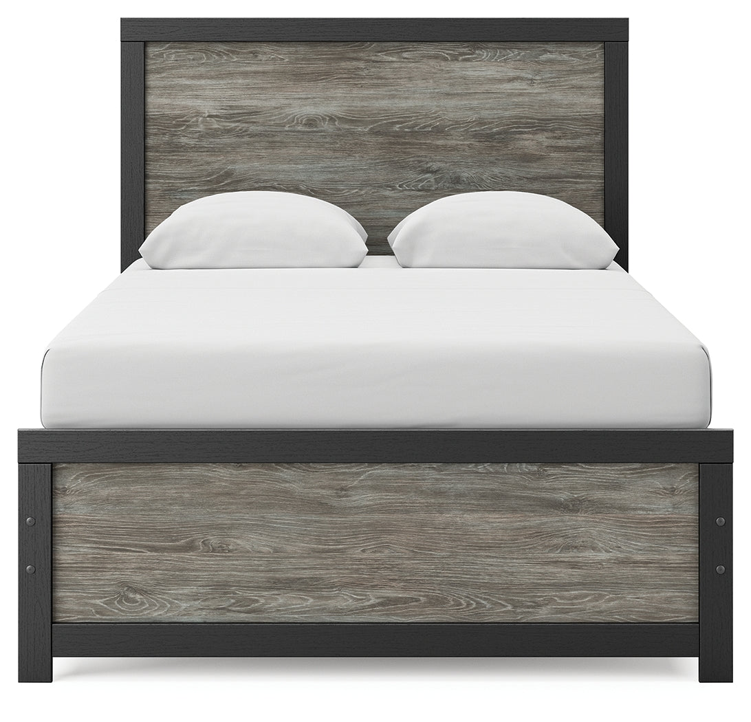 Broachmyn Black/Gray Full Panel Bed