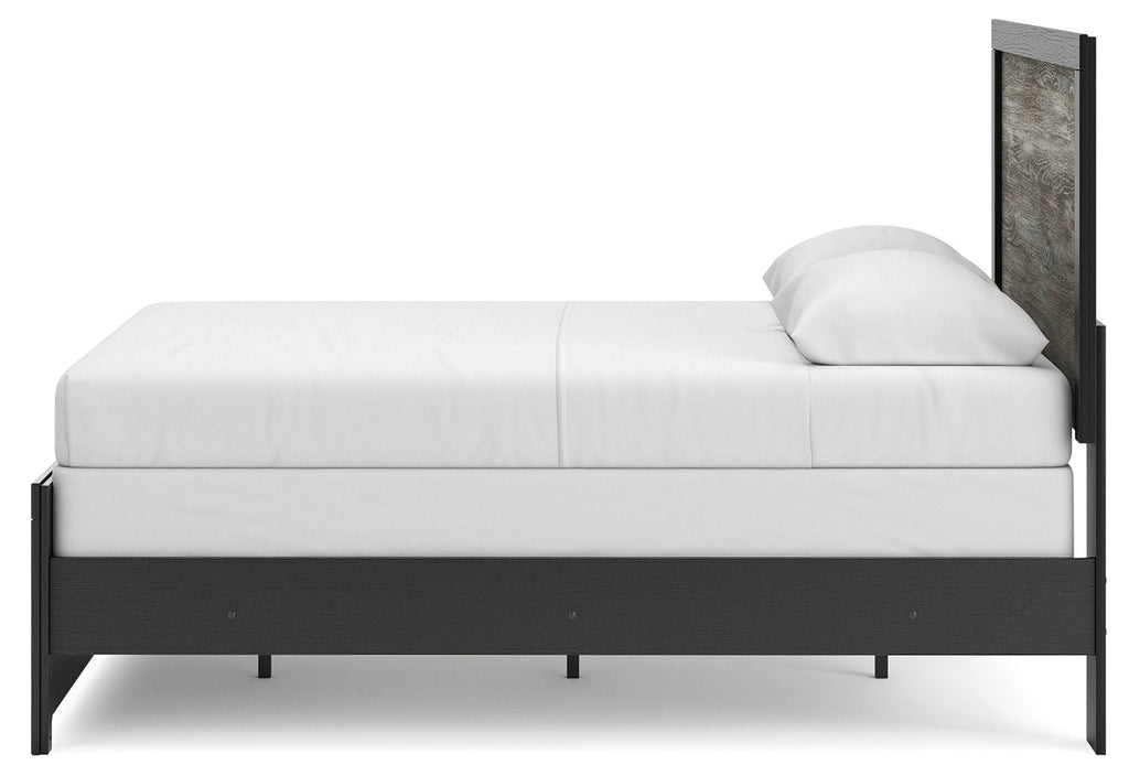 Broachmyn Black/Gray Full Panel Bed