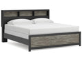 Broachmyn Black/Gray King Bookcase Bed
