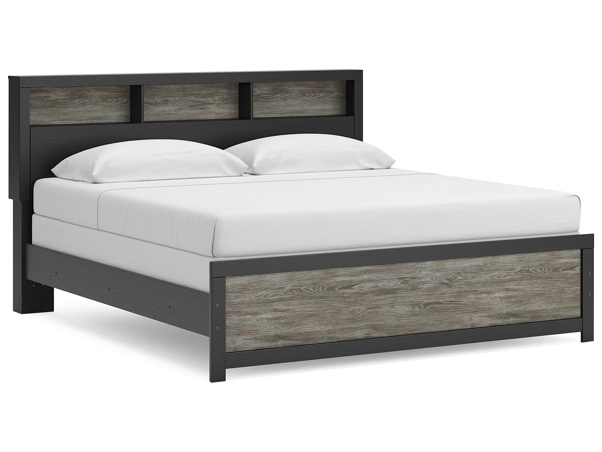 Broachmyn Black/Gray King Bookcase Bed