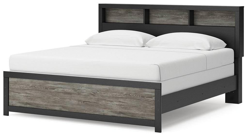 Broachmyn Black/Gray King Bookcase Bed