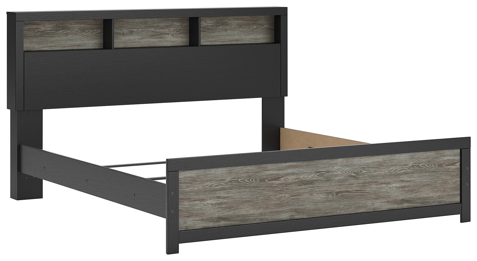 Broachmyn Black/Gray King Bookcase Bed