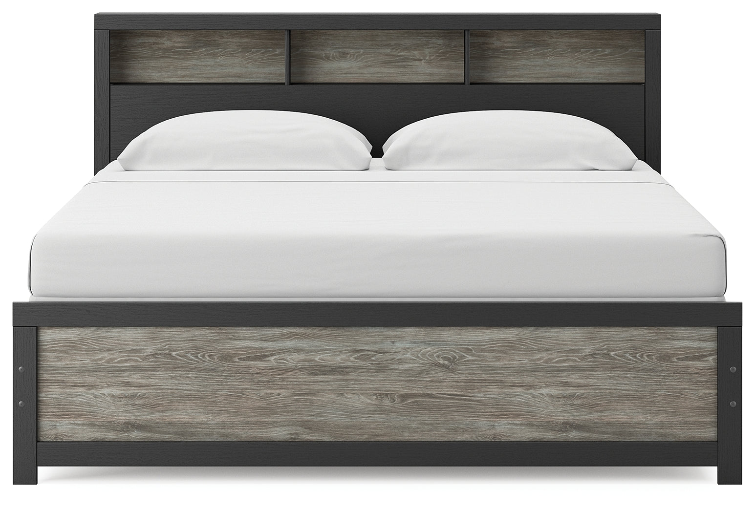 Broachmyn Black/Gray King Bookcase Bed