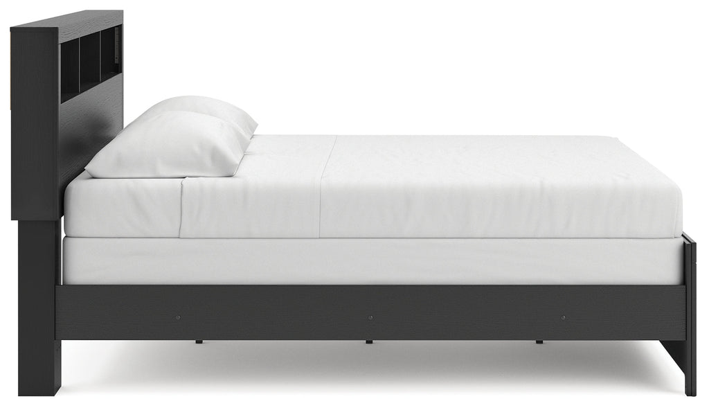 Broachmyn Black/Gray King Bookcase Bed