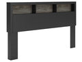 Broachmyn Black/Gray King Bookcase Headboard