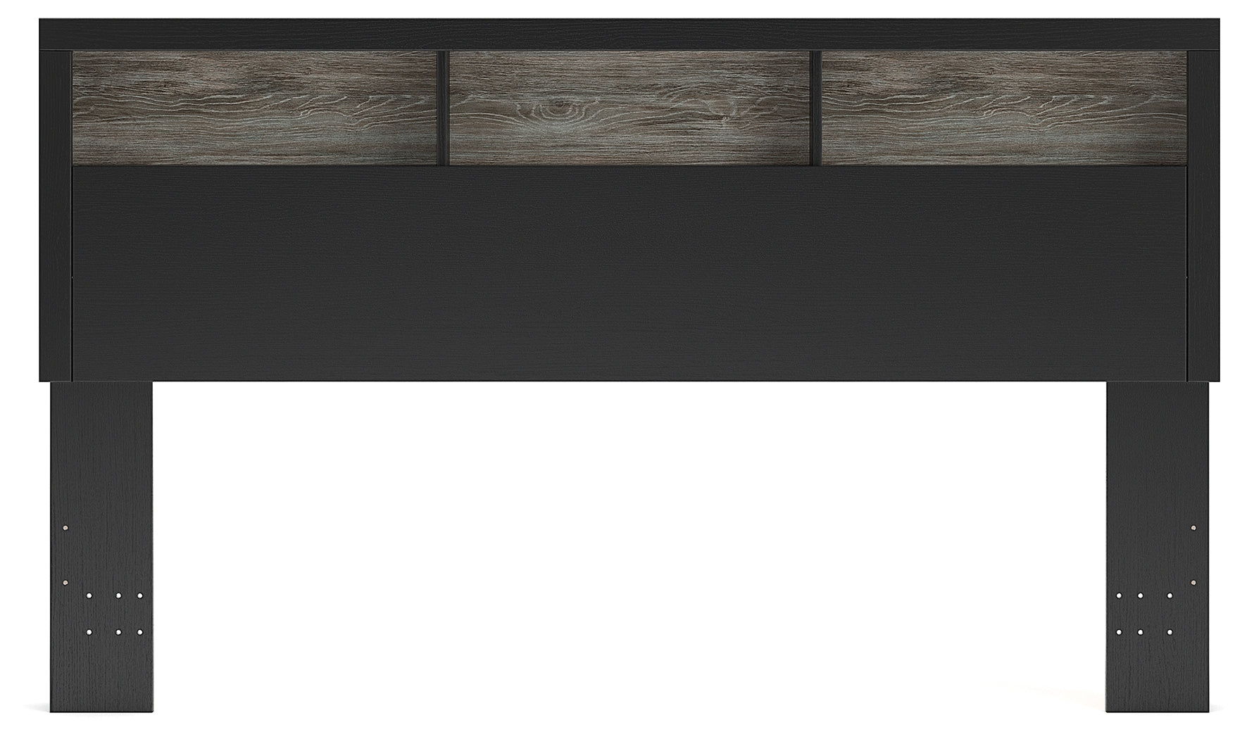 Broachmyn Black/Gray King Bookcase Headboard