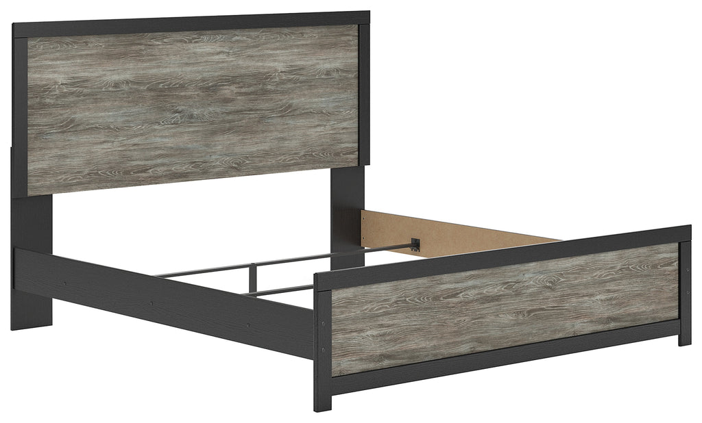Broachmyn Black/Gray King Panel Bed