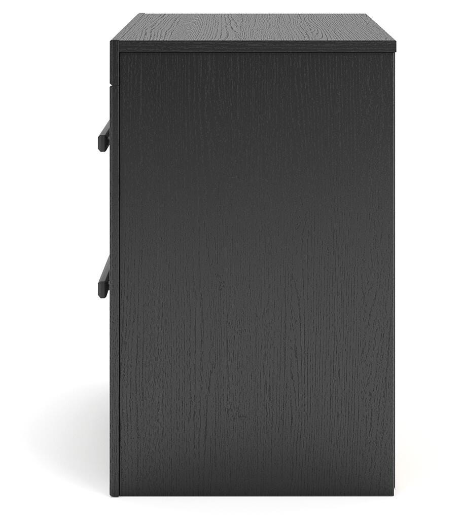 Broachmyn Black/Gray Queen Bookcase Bed, Chest and Nightstand