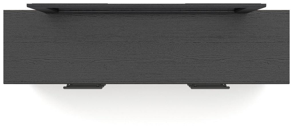 Broachmyn Black/Gray Queen Bookcase Bed, Dresser and Mirror