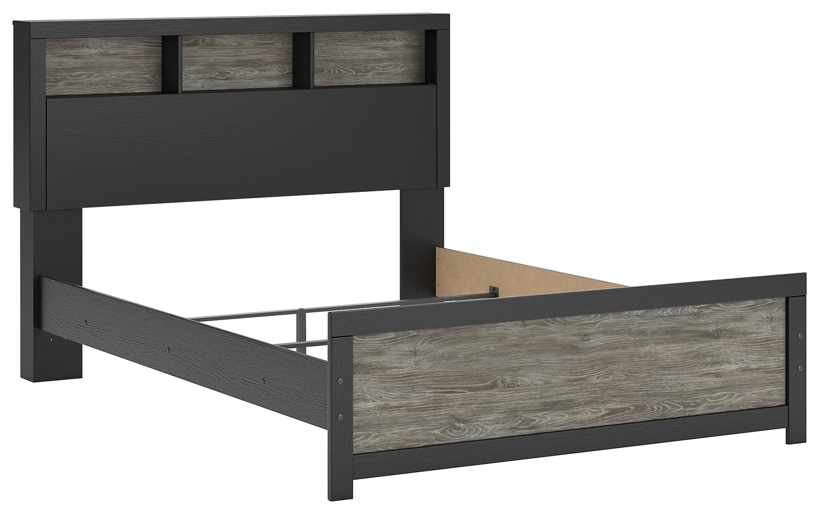Broachmyn Black/Gray Queen Bookcase Bed