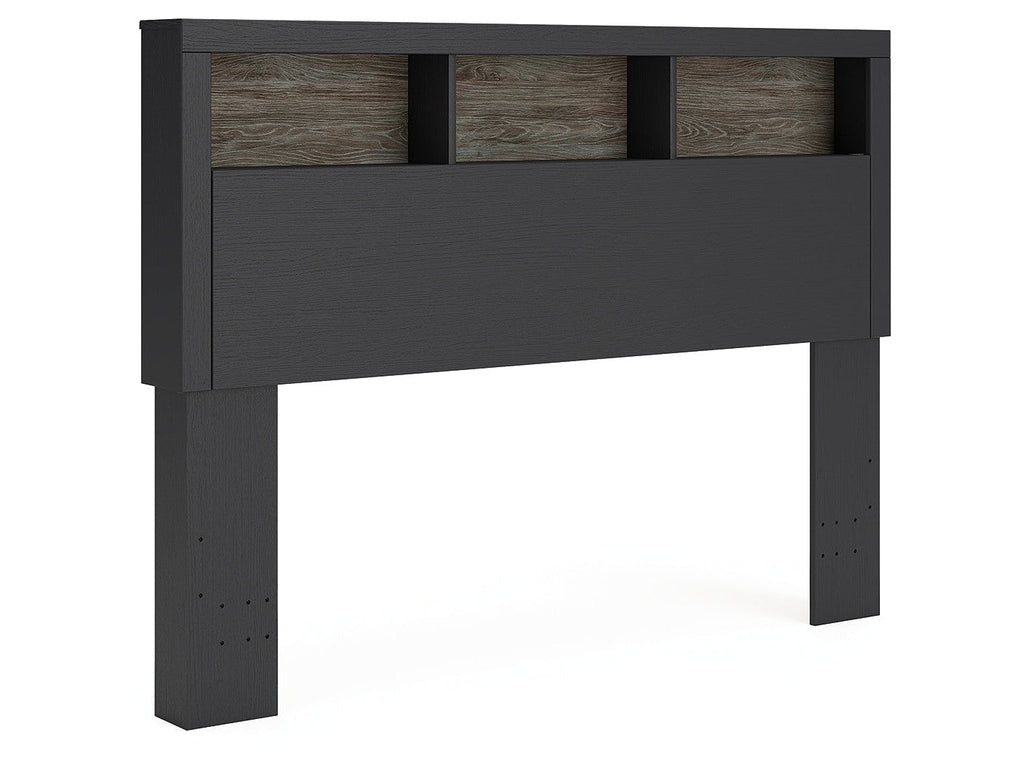 Broachmyn Black/Gray Queen Bookcase Headboard