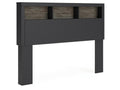 Broachmyn Black/Gray Queen Bookcase Headboard