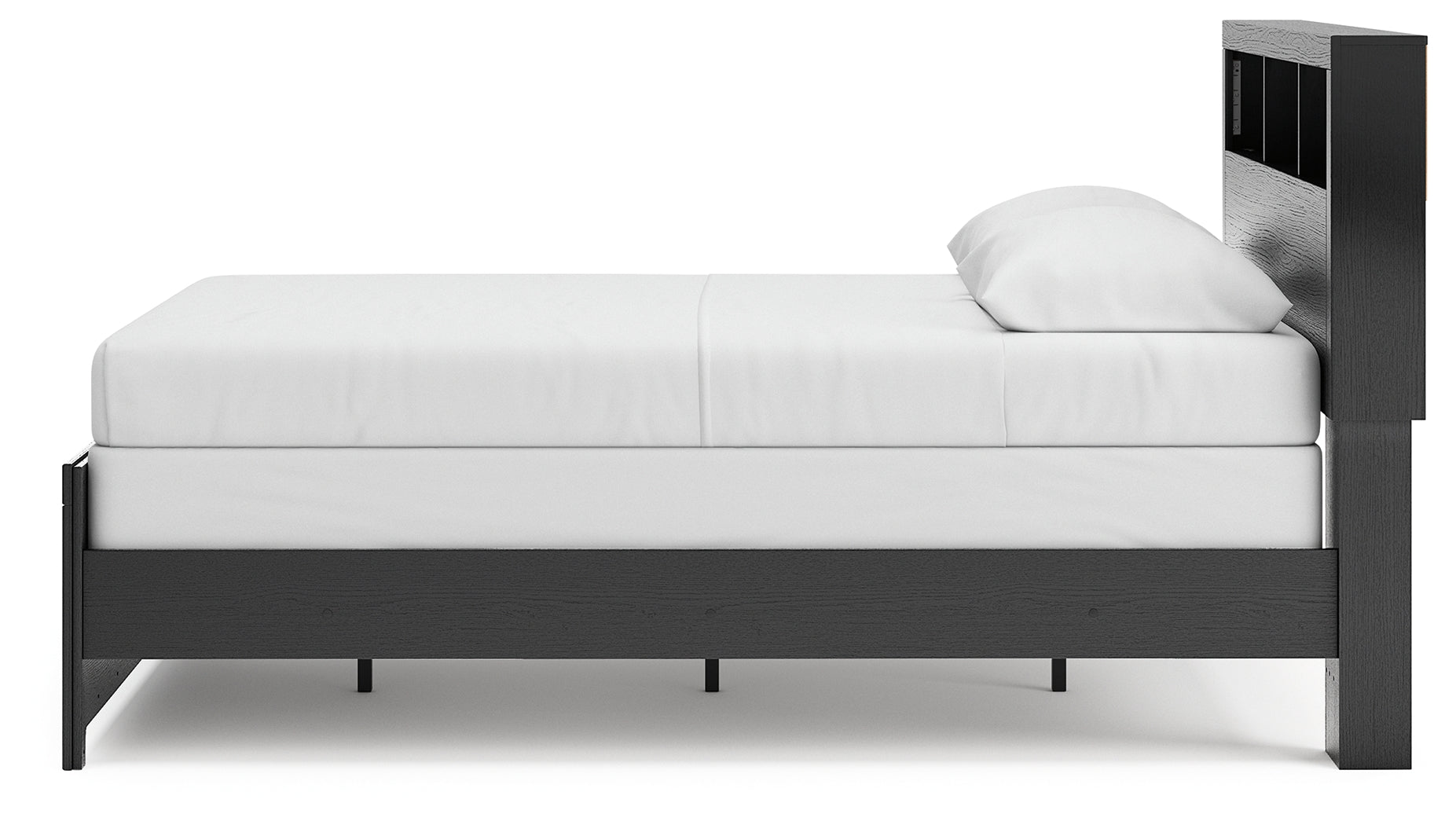 Broachmyn Black/Gray Queen Bookcase Panel Bed