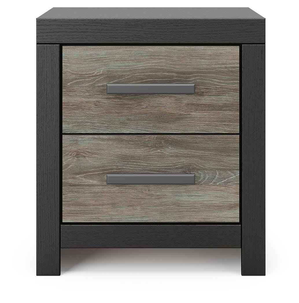 Broachmyn /Gray Queen Panel Bed, Dresser, Mirror and Nightstand, Black
