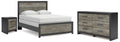 Broachmyn Black/Gray Queen Panel Bed, Dresser and Nightstand