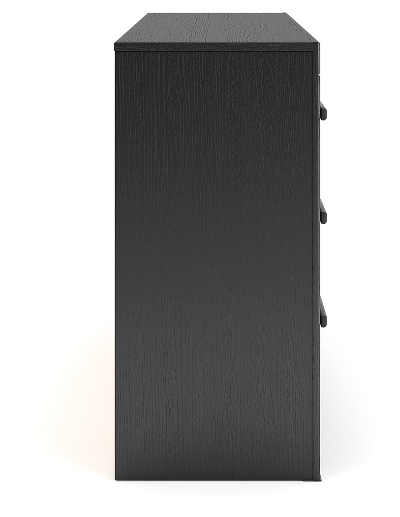 Broachmyn Black/Gray Queen Panel Bed, Dresser and Nightstand