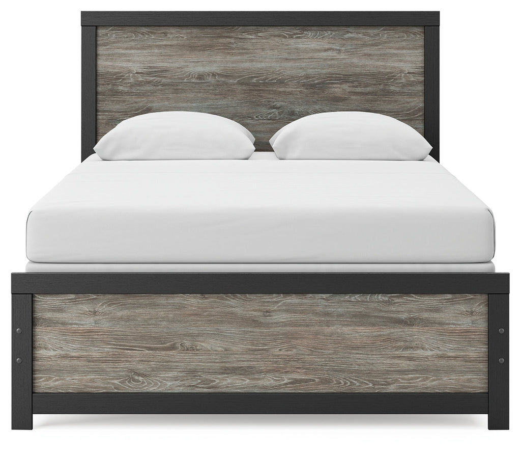 Broachmyn Black/Gray Queen Panel Bed, Dresser and Nightstand