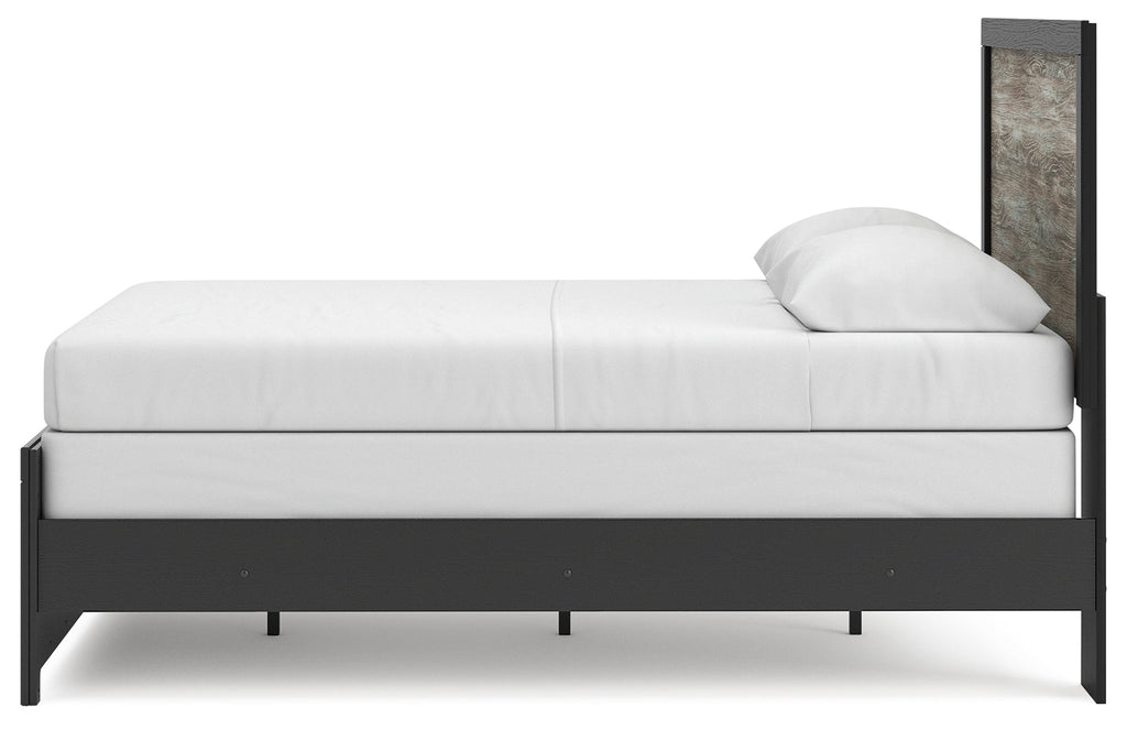 Broachmyn Black/Gray Queen Panel Bed, Dresser and Nightstand