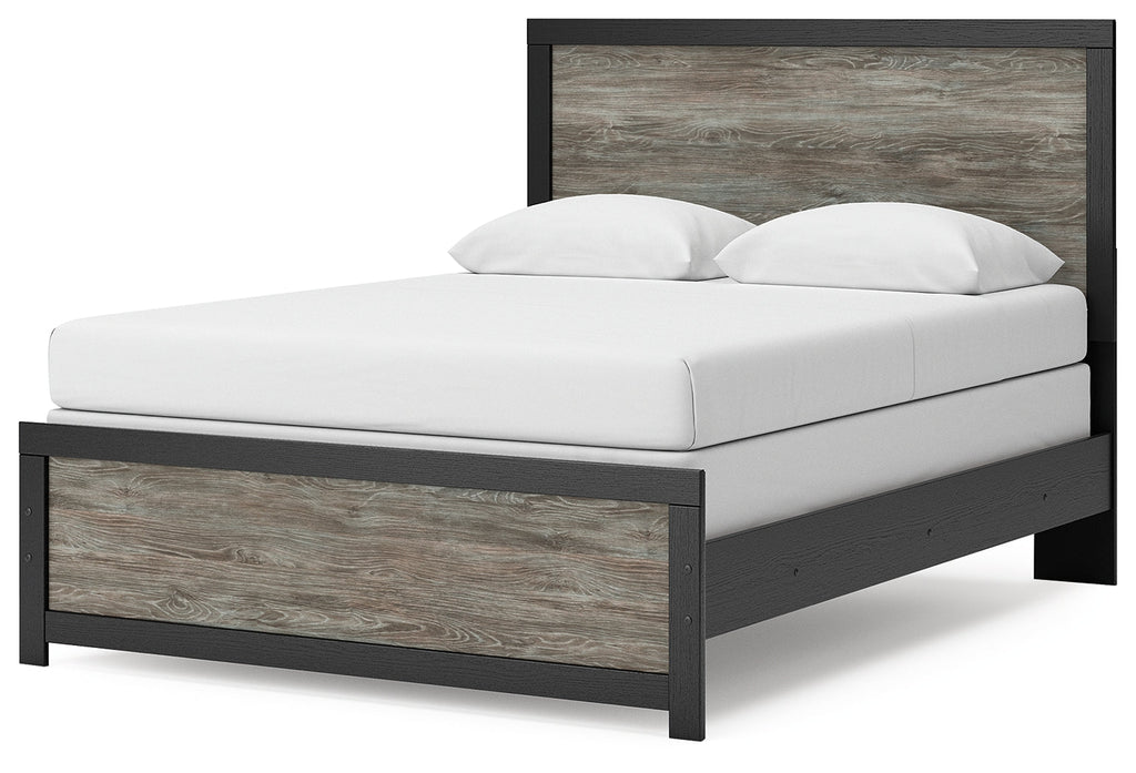 Broachmyn Black/Gray Queen Panel Bed, Dresser and Nightstand