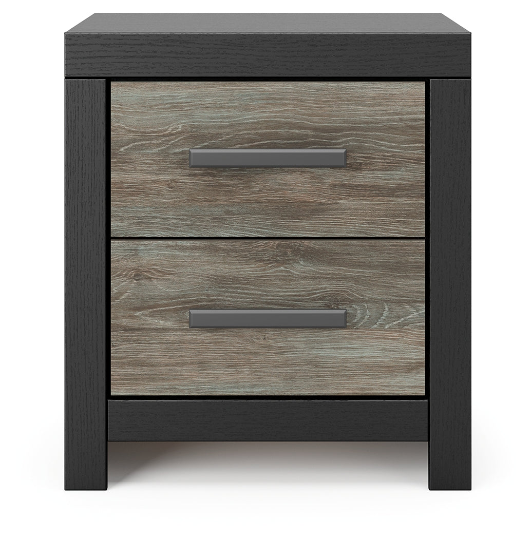 Broachmyn Black/Gray Queen Panel Bed, Dresser and Nightstand
