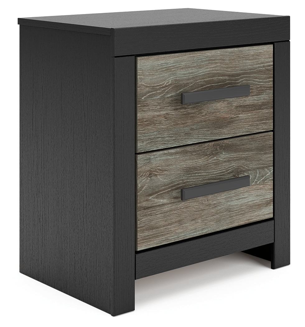 Broachmyn Black/Gray Queen Panel Bed, Dresser and Nightstand