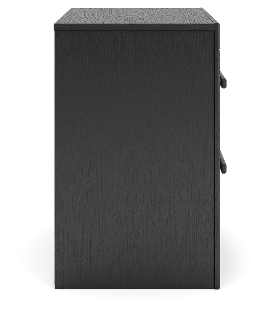 Broachmyn Black/Gray Queen Panel Bed, Dresser and Nightstand